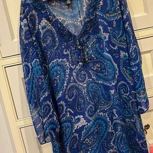 Tunic/cover up.Over‎ size.Sheer
